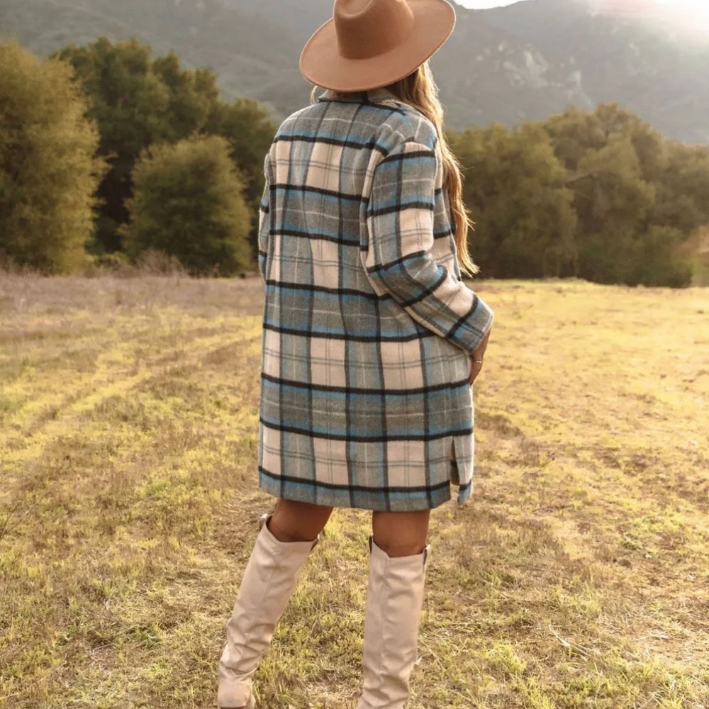 Brand New Vici Plaid Coat
